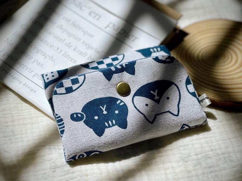 Product Introduction of Ví vải handmade 2 ngăn hoạ tiết Nhật 4