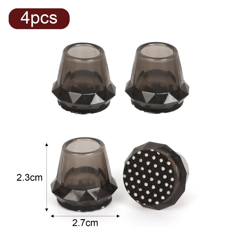 Product Introduction of 4Pcs Chair Leg Floor Protectors Square Circular Thick Felt Pads Translucent Non-Slip Silicone Furniture Leg Covers 23