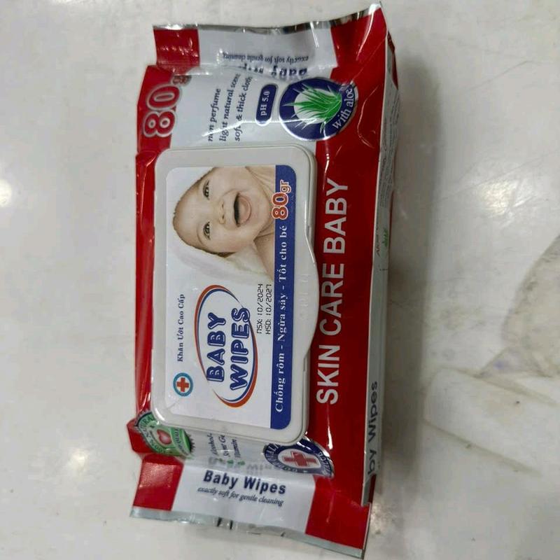 20 gói khăn ướt baby WIPES 80g- mùi dịu nhẹ cho bé Voi 4