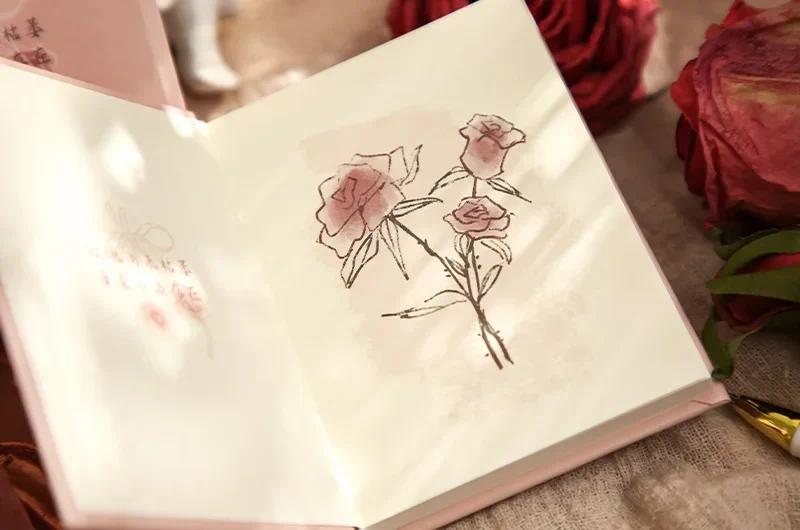 Product Introduction of JIANWU 160 Pages/book Free Romance Series A7 Vintage Flower Mini Pocket Notebook Creative DIY Student Supplies Stationery 15