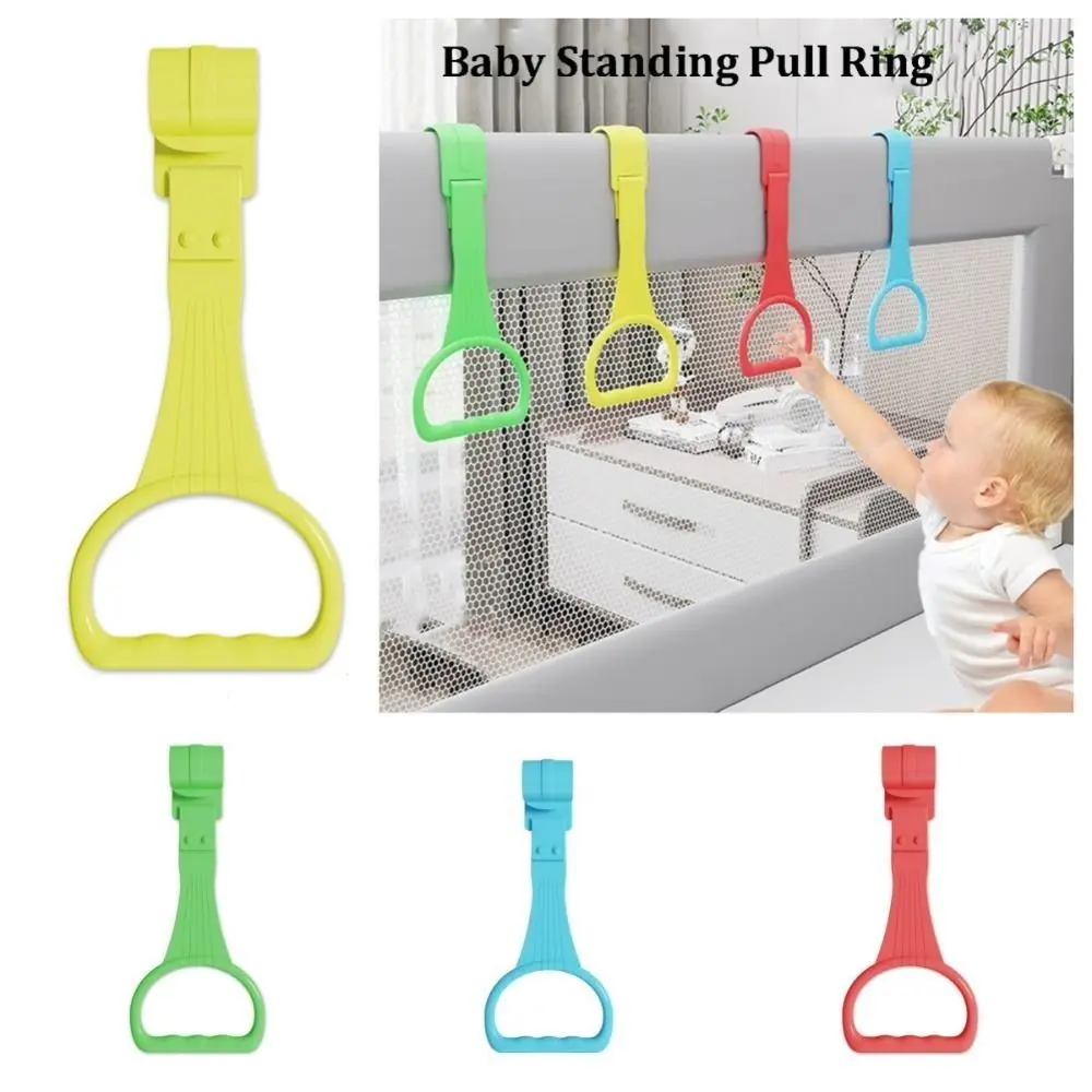 strifer Portable Plastic Pull Ring Candy Color Baby Learn To Stand Stroller Hook Light Weight Hand Pull Ring Playpen