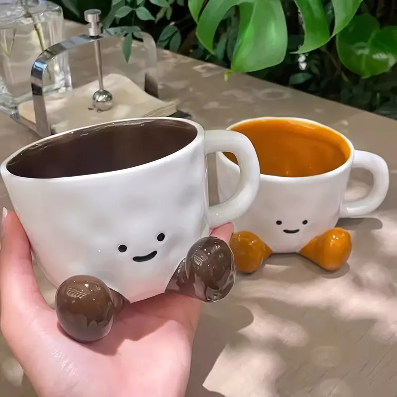 Whimsy & Co A Unique Cartoon Foot Ceramic Coffee Mug with Adorable Underglaze Decoration. Requiring No Assembly, It's an Ideal Birthday Present for Someone You Love or a Wonderful Souvenir to Keep. 3