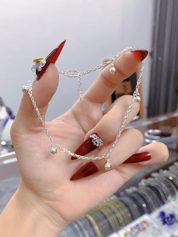 Lắc chân xoắn chuông Bạc TA cho nữ _Bạc đẹp Hải hạnh HHJ