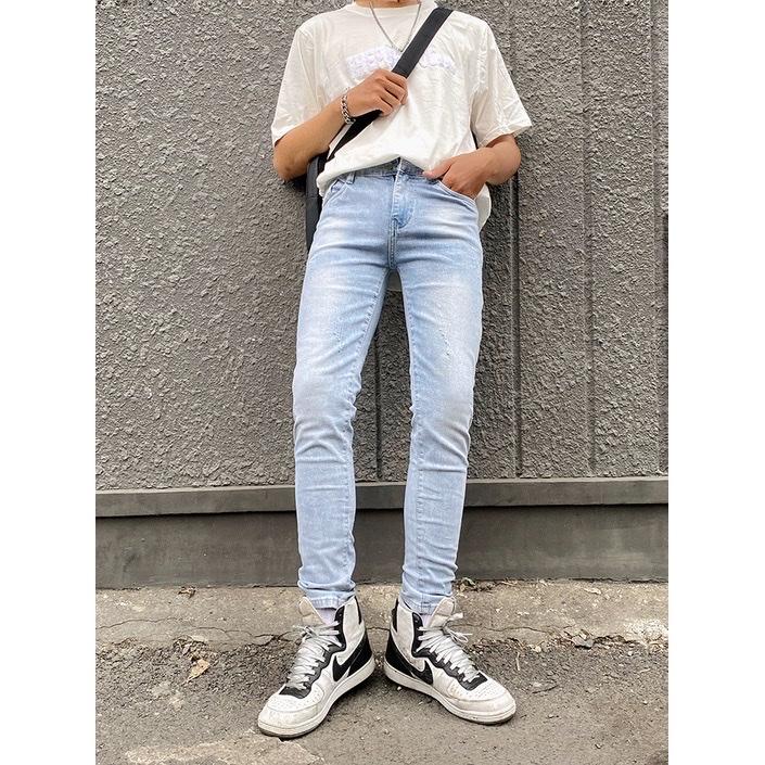 Quần Jean nam xanh nhạt basic mẫu mới Menswear Pants