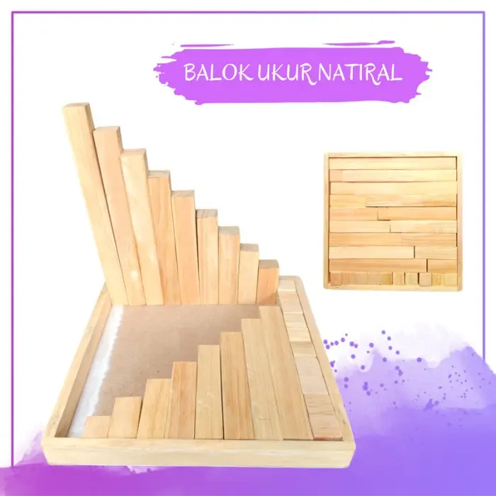 Mainan edukasi - Balok Ukur Natural