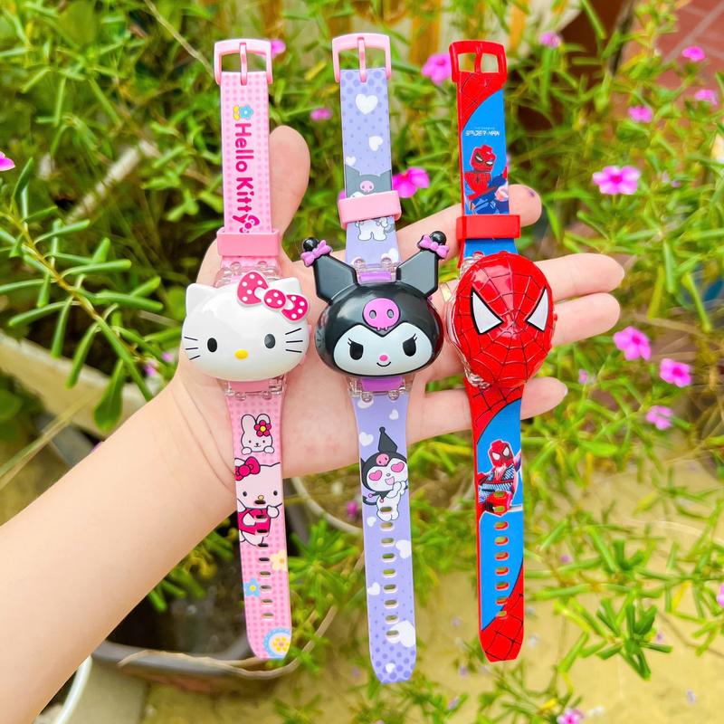 Đồng hồ trẻ em Kuromi, Người nhện, Melody, Xem ngày xem giờ, Đồ chơi cho bé