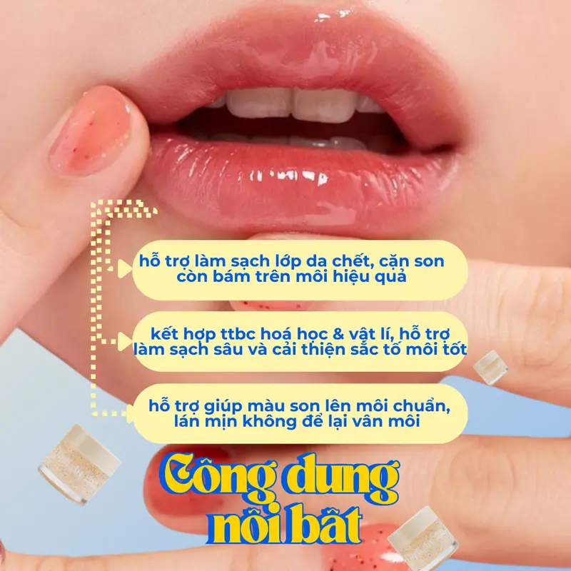 Liplight Gel tẩy tế bào chết môi dành cho môi sần thâm, sẫm màu Vanilla Kiss peeling gel 25G Cosmetic (PHIÊN BẢN MỚI) 4