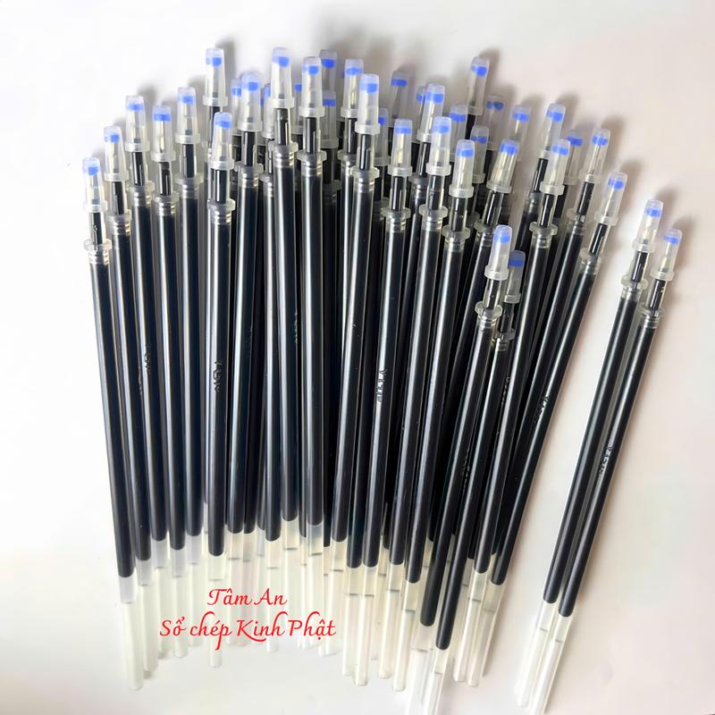   Ngòi Tâm An  -  Tặng 1 bút nhũ vàng  Combo 40 ngòi - gel nước  đen 0.35mm  Viết nhanh khô  nhòe   mực  ngòi bút không lem mực 