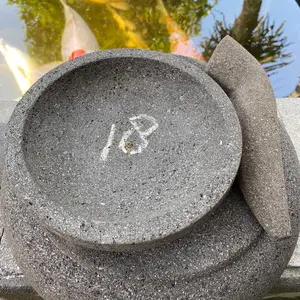 Cobek Batu Asli uk 18cm+ulekan