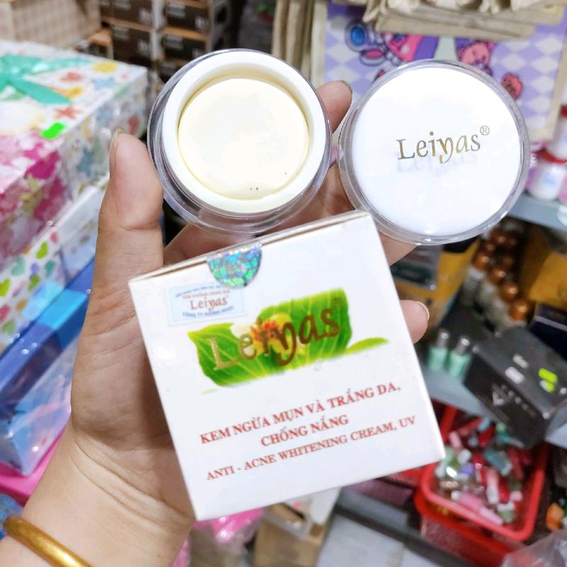 Kem Mụn Trắng Da Chống Nắng Leiyas 10g - Sản Phẩm Cho Da Mụn