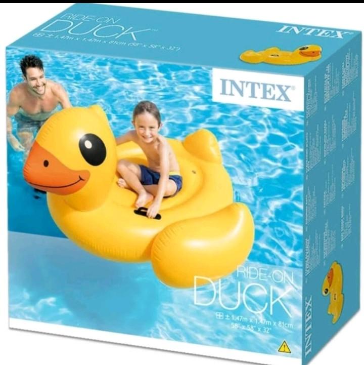 Intex pelampung yellow duck ride-on #57556 2
