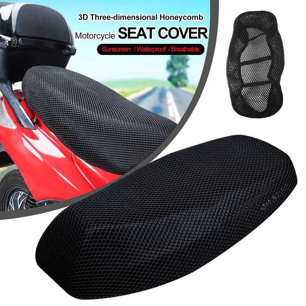 Bọc Ghế Xe Máy Hình Hiệp Sĩ, Lưới, Chịu Nhiệt, Không Thấm Nước, Đệm Thoáng Khí, Thông Dụng, Màu Đen, R7C5