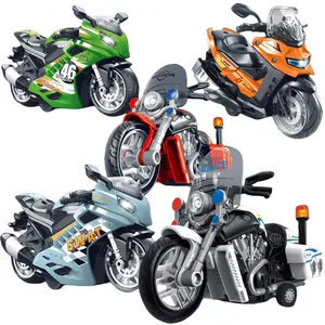 NODIA Sepeda Motor Toyota Dengan Lampu Dan Musik/Suara Inersia Dan Sepeda Motor Ringan/Kendaraan Simulasi Kota/Mobil Patroli Pemadam Kebakaran Polisi Khusus/Balap Sepeda Motor Sport/Ornamen Model Sepeda Motor/Mobil Inersia Mainan Anak-anak
