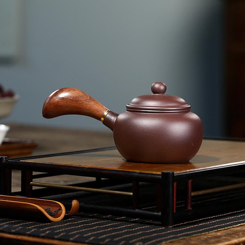 Product Introduction of # Purple Clay Pot# [Lifetime Fidelity] Yixing Purple Clay Pot Pure Handmade Famous Authentic Tea Brewing Size Capacity Yixing Original Yixing Clay Teapot Tea Set Purple Clay Handmade Vintage Tang Yu Pot Household 16