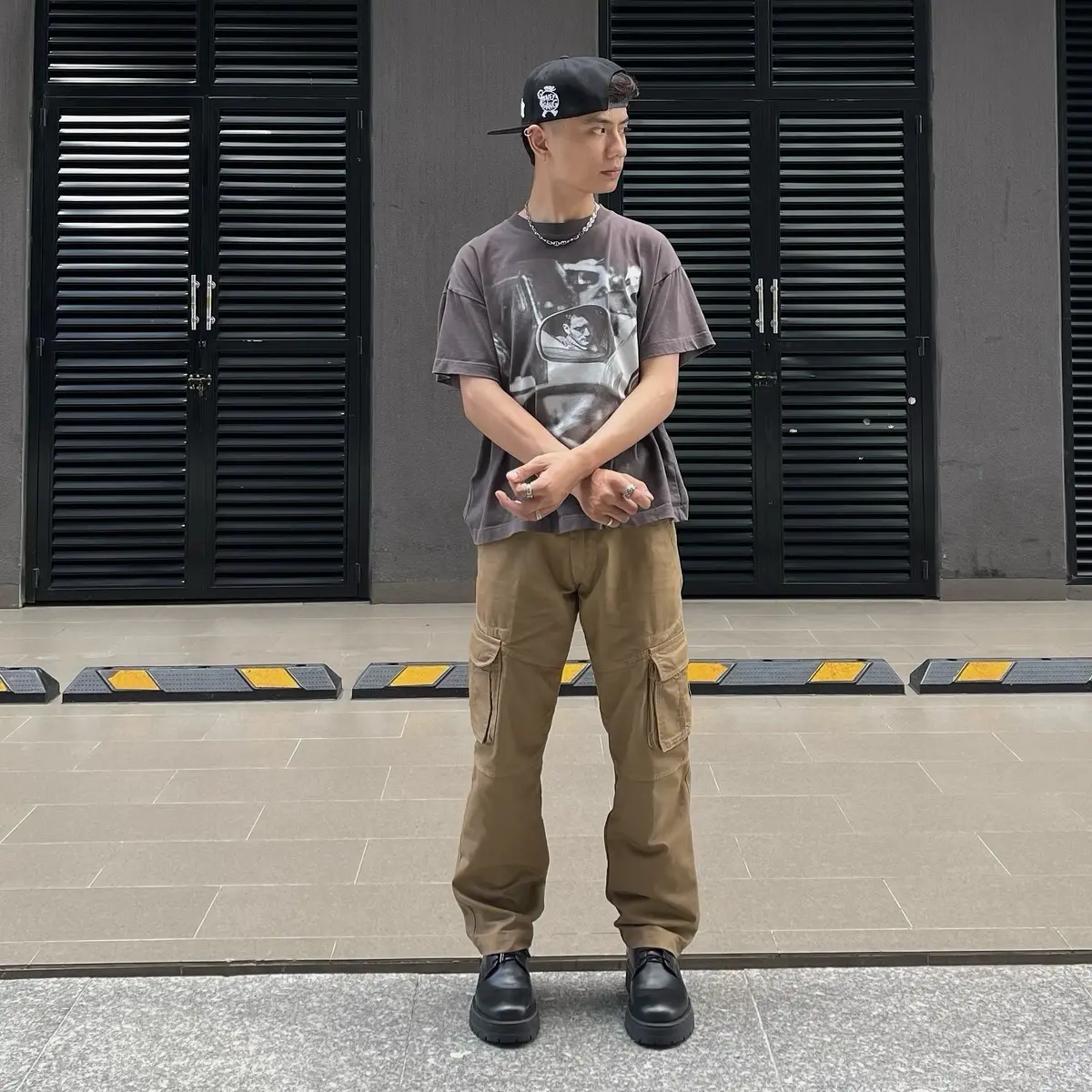 Quần dài túi hộp Cargo Pants Nam Nữ Unisex - Màu Đen/ Nâu/ Xanh rêu - Lên Form Siêu Đẹp Mã 001 - Sid.studio Menswear Kem