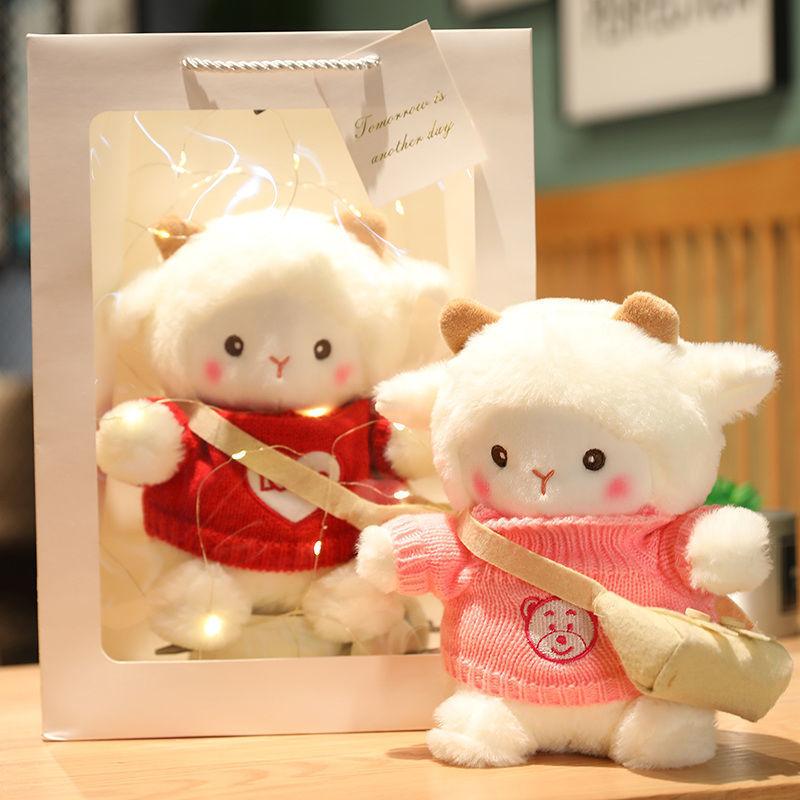 Cừu bông trắng lông xù cao cấp - Gấu bông cừu trắng Thú Bông Thú Nhồi Bông Toy Đồ Chơi