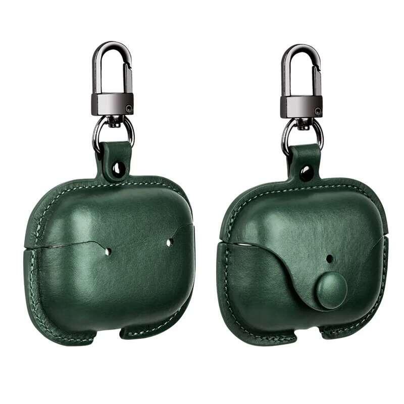 Product Introduction of PU Leather Bluetooth Earphone Case Protective Cover for  1 2 3 Cases Charging Box with Hooks 34