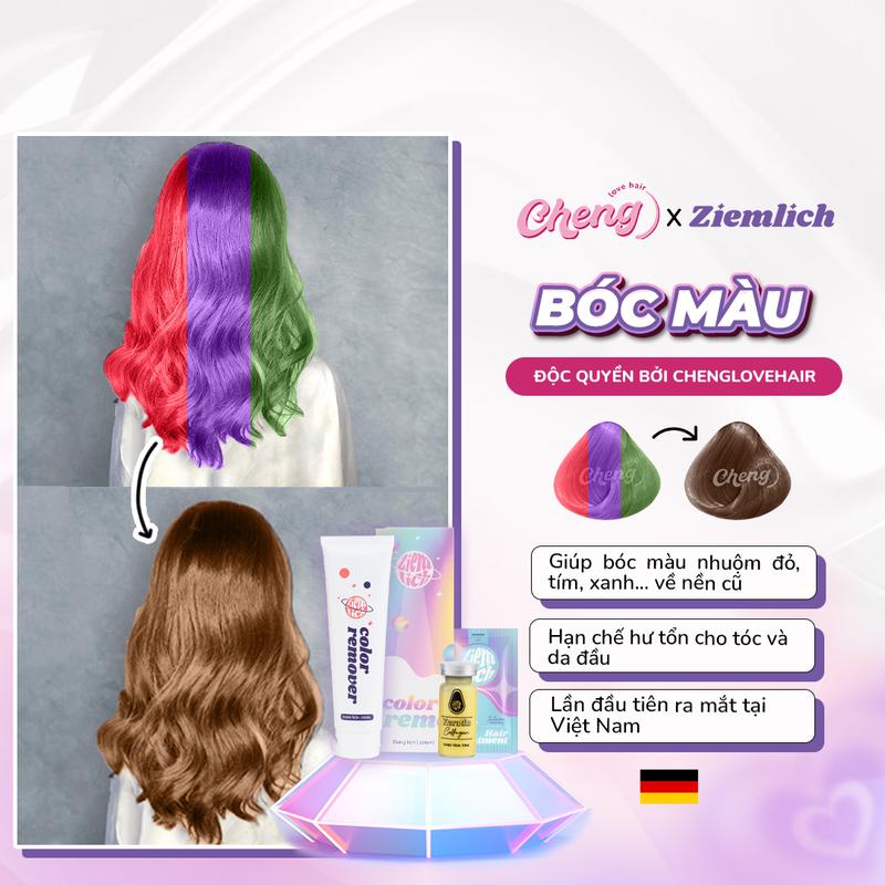 Thuốc Bóc Màu Tóc Ziemlich - Bóc màu chuẩn tông Đổi Màu Tóc Tóc mượt căng bóng | Chenglovehair Chenglovehairs