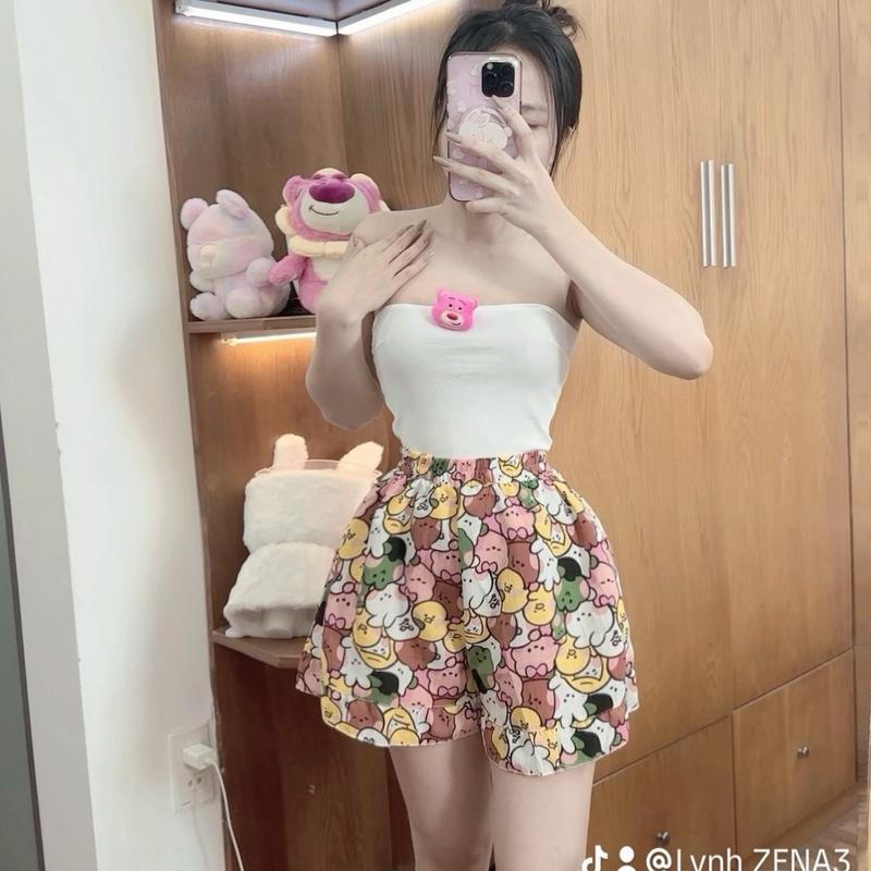 (khong   KÈM  GẤU) SET  ÁO  QUÂY  +QUẦN  VIỀN   BÈO  DỄ  THƯƠNG_LZ189 7