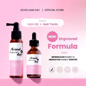 GOODHAIRDAY - Hair Oil & Hair Tonic For Hair Loss & Hair Growth |Best Combo Approved|BPOM Approved |PENUMBUH RAMBUT & ANTI RONTOK |OFFICIALSTORE