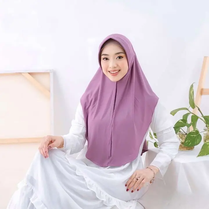 dapat 4 pcs hijab bergo hamidah size m Muslim Wanita