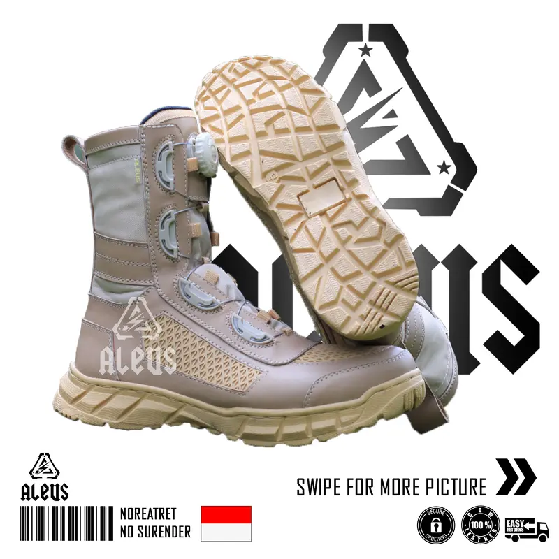 ALEUS - 021 | SEPATU TACTICAL PDL GURUN MODEL JARING TALI PUTAR 0