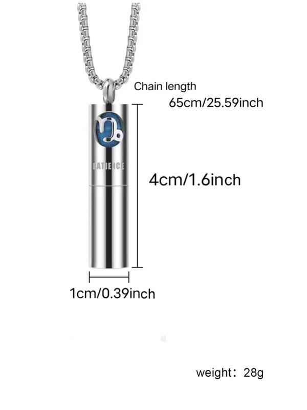 10pcs Men's Personalized Letter Pattern Pendant Necklace, Perfume Bottle Design Stainless Steel Jewelry Accessories for Party, Daily Birthday Gift, Necklaces Men 1