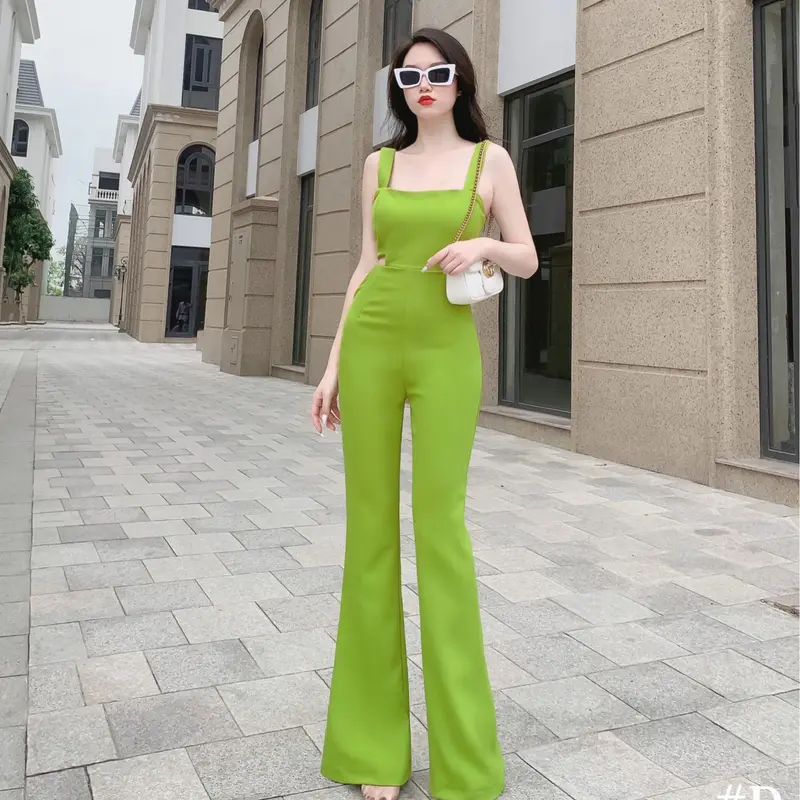 (5 màu) Jumpsuit Beliss Store hở eo quần loe sang chảnh thiết kế cao cấp 8