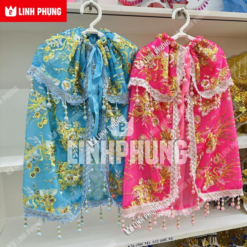   MỚI  Áo Choàng Voan 2 Lớp - Size: 20-60cm | Phù Hợp Tượng Bà Quan Âm Địa Mẫu Chúa Xứ Ngũ Hành - Mã: CVO QAV 