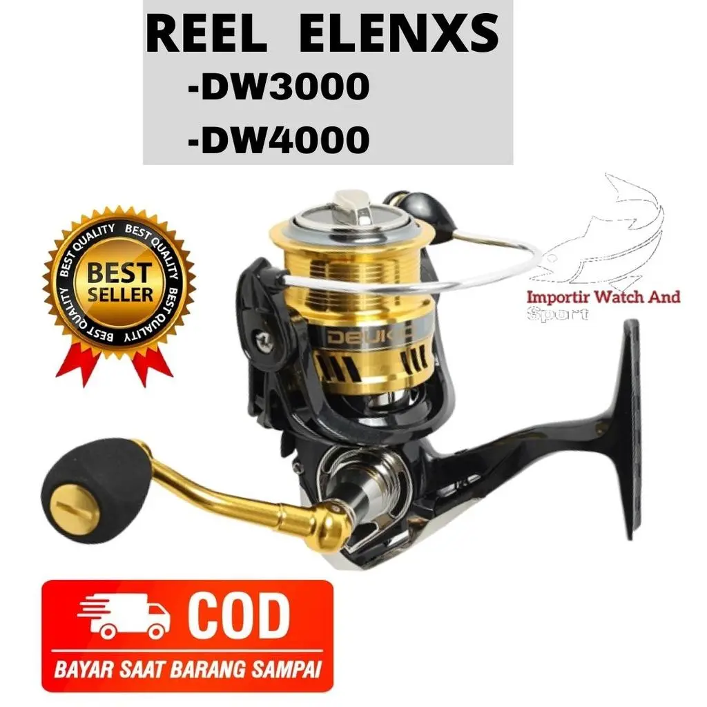 Riil pancing murah ELENXS Reel Pancing Fishing Reel Kumparan Pancing DW3000 DW4000 5+1 Ball Bearing 5.2:1 - DW3000 Alat Ikan