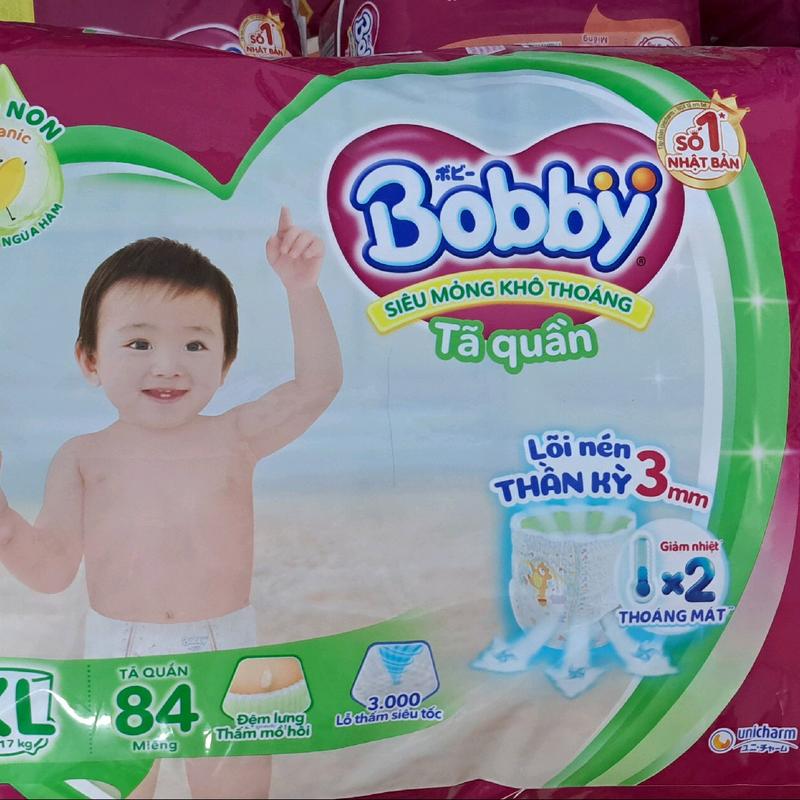 .TÃ QUẦN BOBBY GẠO NON ORGANIC SIZE XL84 MIẾNG,XL84+12 (12-17kg).. .