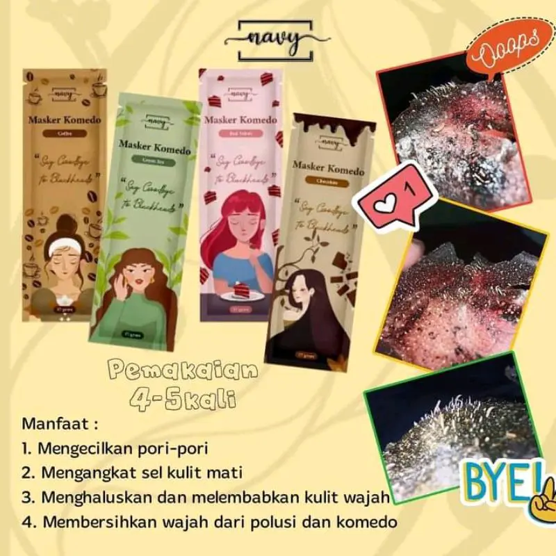 Masker Komedo Umikyo Coffee Kering Wajah - 15g 1