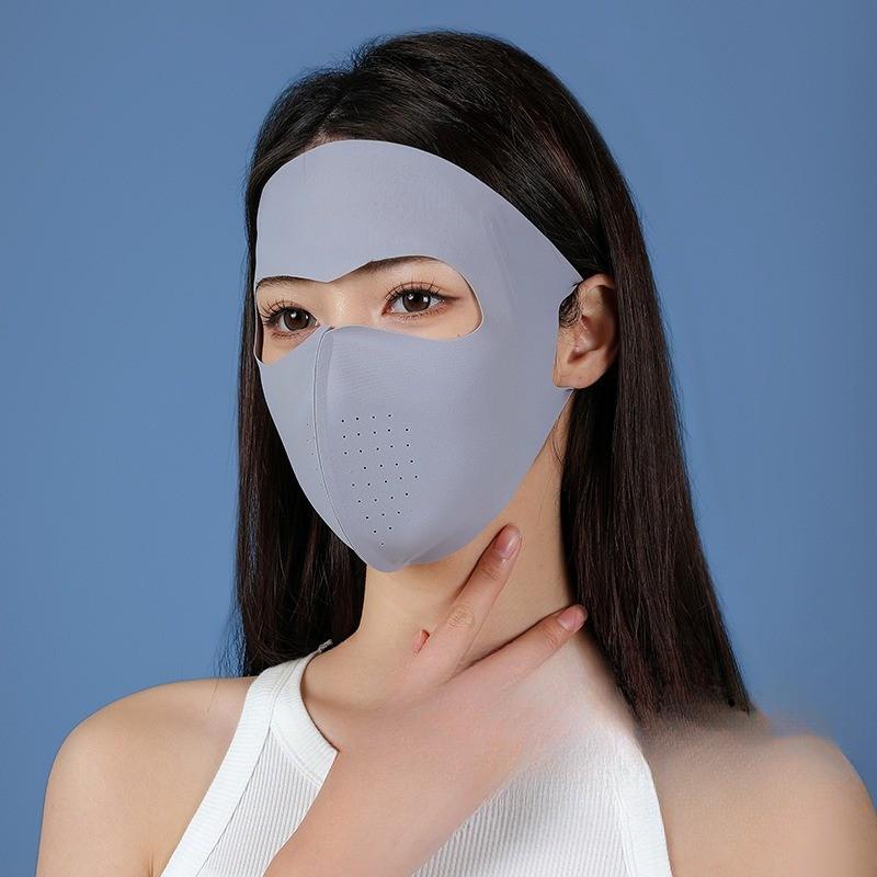 Product Introduction of 2025 new face kini full face sunscreen mask women's summer UV protection ice silk light breathable sunscreen mask 4