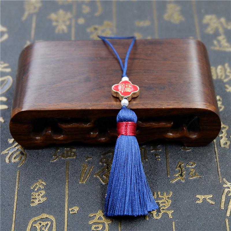 Tua rua mặt chữ phước chỉ đỏ 5cm nhiều màu trang trí may mắn nhỏ gọn 8