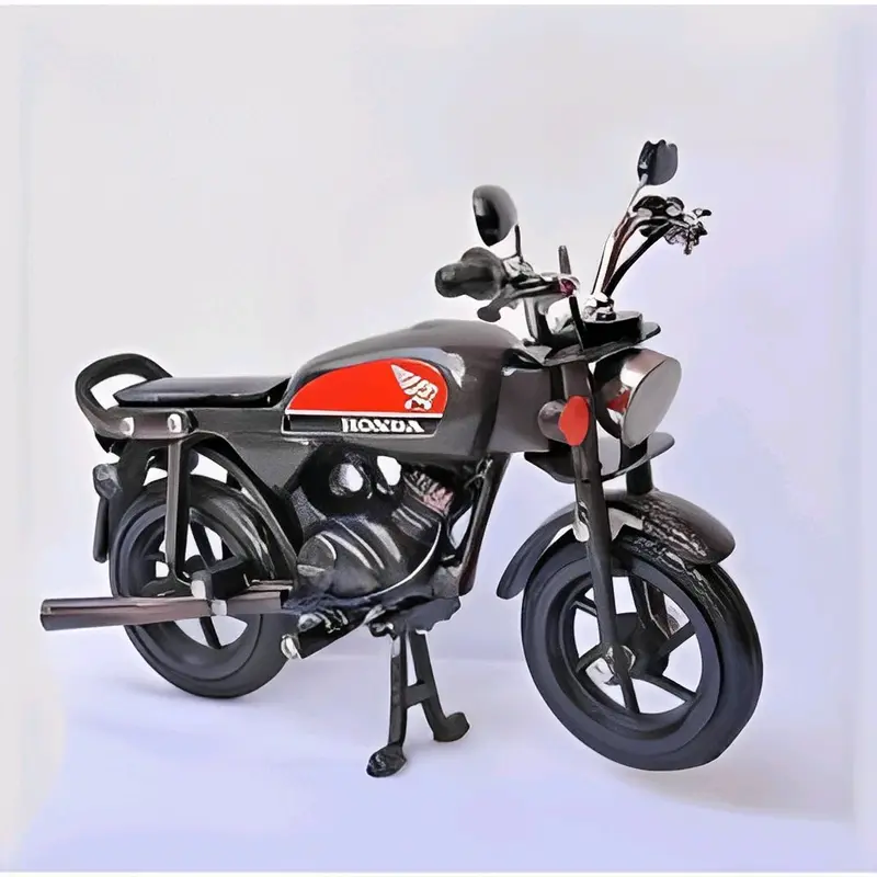 Miniatur Motor Jadul Dari Bahan Besi Tahan Lama 0