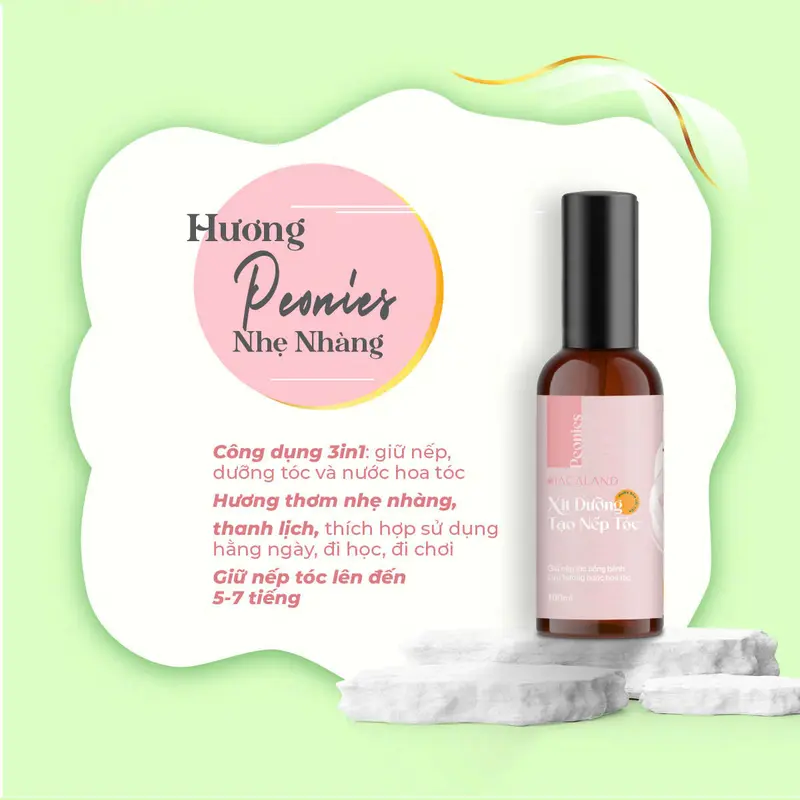 Xịt giữ nếp tạo kiểu và dưỡng tóc 3in1 100ml MACALAND hương nước hoa - MACALAND - Nutifood Bách Hóa Azago 1