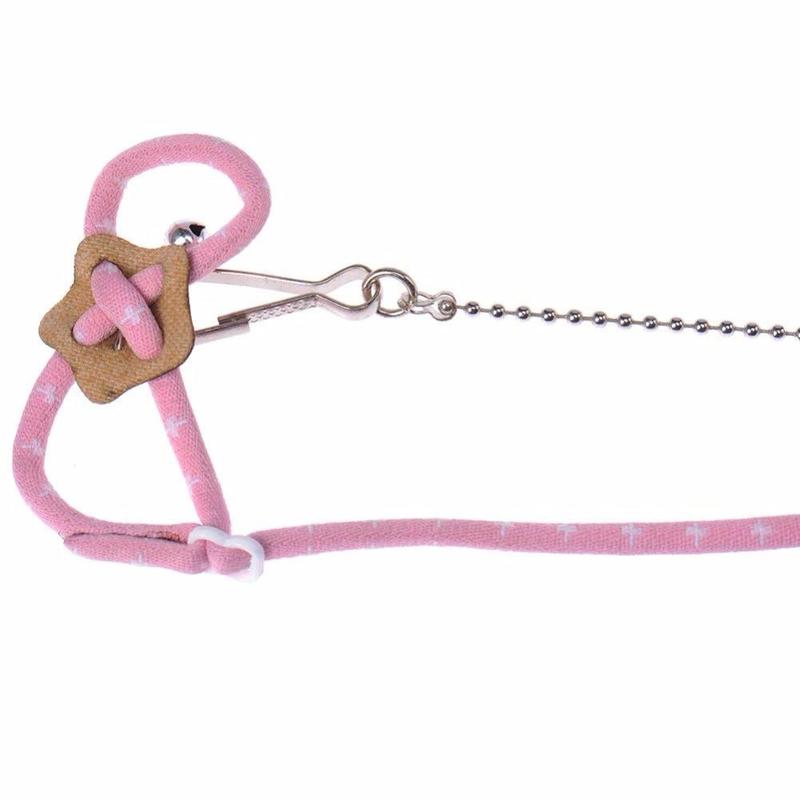 Product Introduction of Cute Small With Bell Ferret Nylon Rope For Rat Squirrel Chinchilla Walking Lead Hamster Leash Pet Supplies Mouse Vest 13
