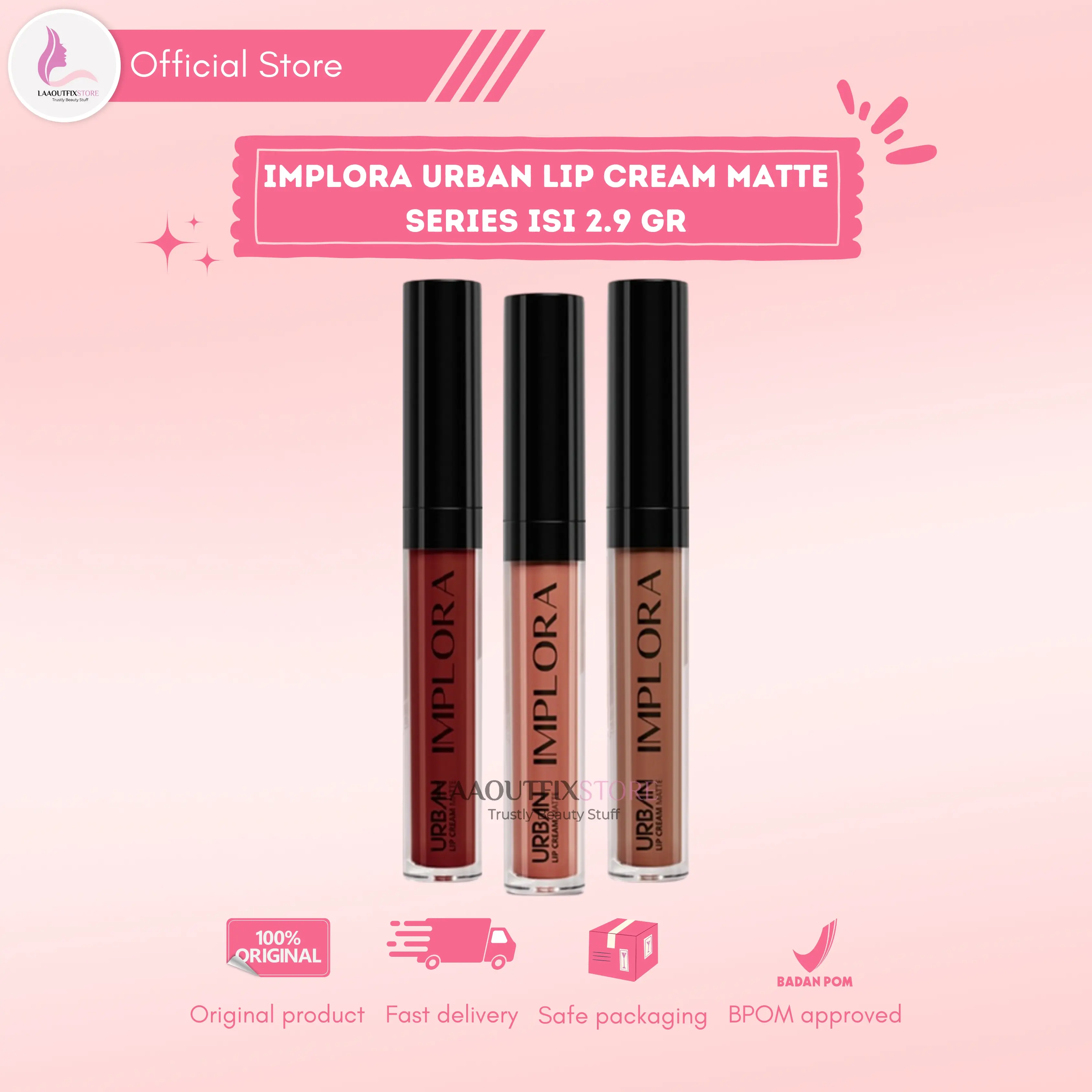 IMPLORA URBAN LIP CREAM MATTE SERIES ISI 2.9 GR