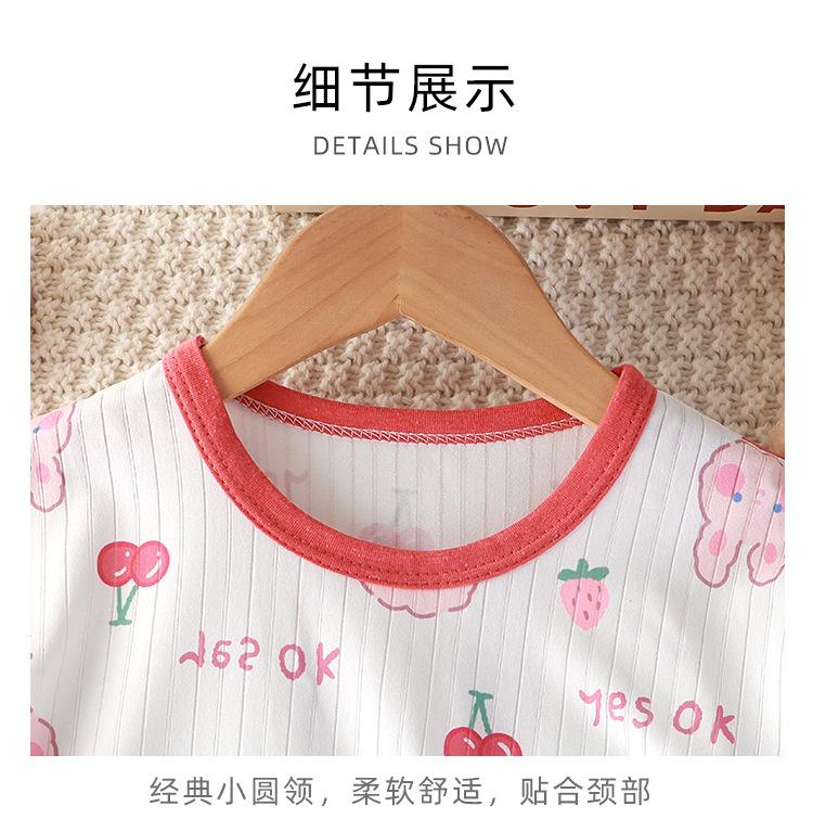 Product Introduction of Children's Short-Sleeved Suit Girls' Summer Clothes Thin Home Korean Style Children's Clothing Baby Boys' T-shirt Summer Clothes Wholesale 10