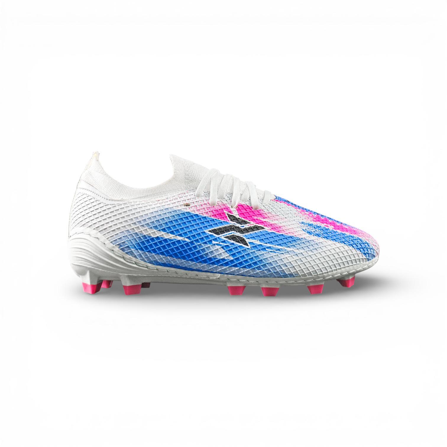 Zars - Sepatu Sepak Bola Nova Zenixspeed FG White/Blue/Pink Boots