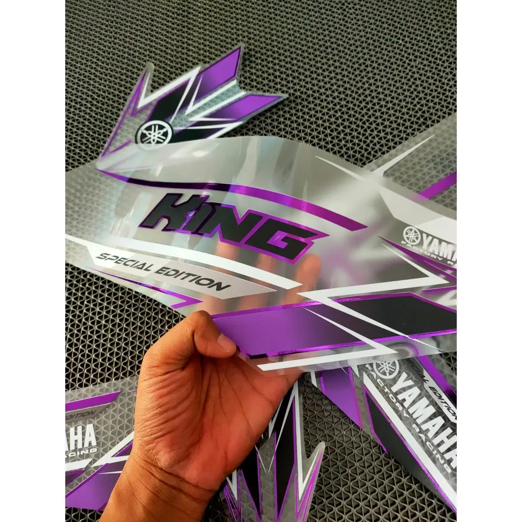 STRIPING TRANSPARAN PURPLE CHROME RX KING PURPLE PRIME Motorcycle