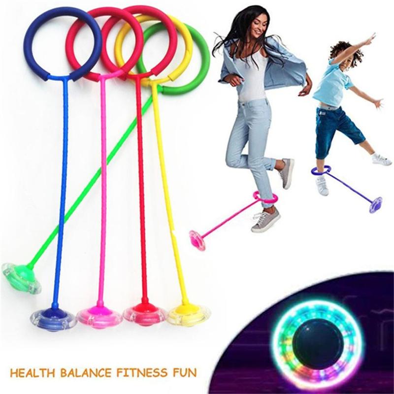 Product Introduction of Flashing Light Outdoor Sports Jump Ropes Sports Children Fitness One Foot Entertainment Toys Revolving Ball Glowing Bouncing Balls Flashing Skip Ball Flashing Wheel 17