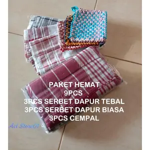 1 PAKET LENGKAP Serbet warna, Cempal tangan, Serbet lap biasa HARGA KONVEKSI