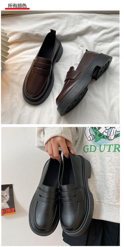 Product Introduction of Black Soft Girl Leather Shoes Women's British Style 2023 Autumn New All-Match Flat Japanese JK Uniform Flat Pumps 13