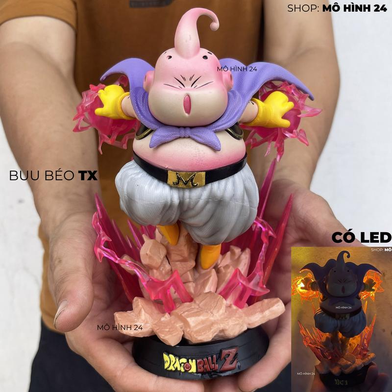   CÓ LED  Mô hình Buu Béo TX studio figure dragon ball majin bư béo kẹo cao su chiến đấu 2 cầu có đèn dragonball 