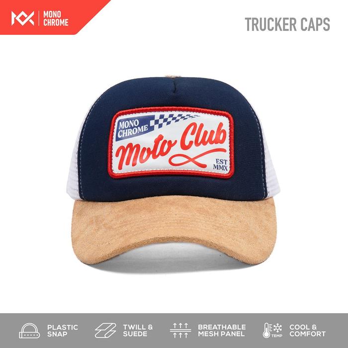 Gambar Monochrome Topi Pria Trucker Jaring Cotton Twill Hat Outdoor Moto Club dari Monochrome Store Kota Tangerang Tokopedia