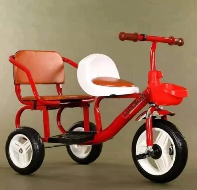 Xe đạp xích lô cỡ đại 2 ghế cho bé 2-6 tuổi - xe đạp 3 bánh trẻ em 5