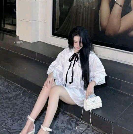 váy babydoll trắng dập ly xinh đã về 1