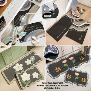 Keset Kaki Dapur 2in1 Uk 120x40cm dan 60x40cm/Keset Kaki Set