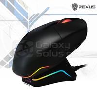 Gambar Rexus SHAGA RX-130 RGB Wireless Gaming Mouse With Charging Dock - Hitam - Hitam dari GASOL MALANG Kota Malang 1 Tokopedia